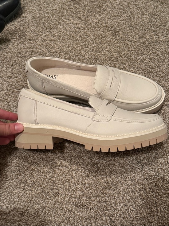 Toms Shoes - Toms Cream Lug Sole Penny Loafers